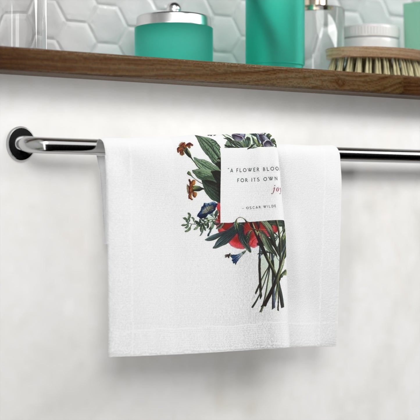 Floral Face Towel - Joyful Blooms, A flower blooms for its own joy - Home Decor