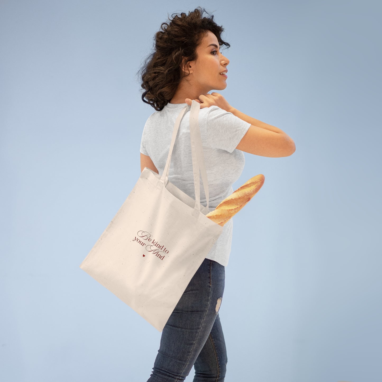 Mindful Tote Bag, Eco-Friendly Shopping Tote, Be Kind to Your Mind