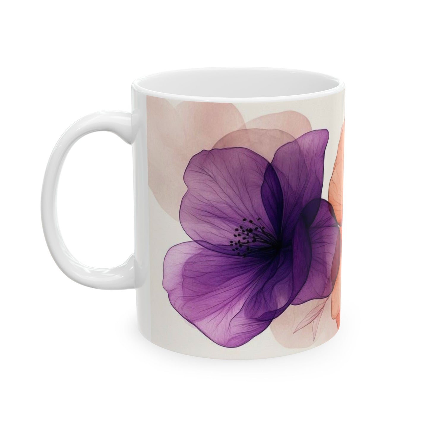Floral Ceramic Mug, Coffee Mug, Tea Mug