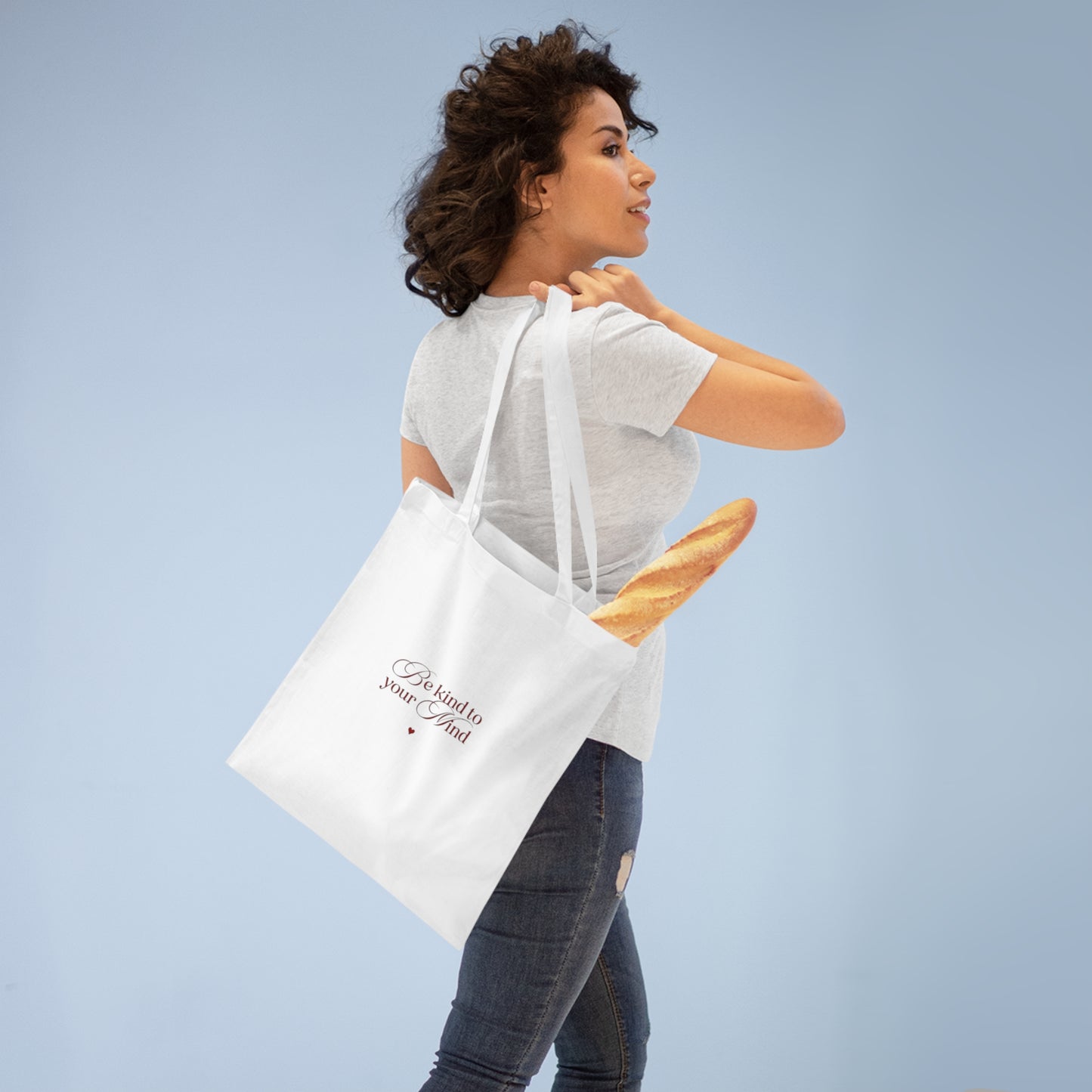 Mindful Tote Bag, Eco-Friendly Shopping Tote, Be Kind to Your Mind