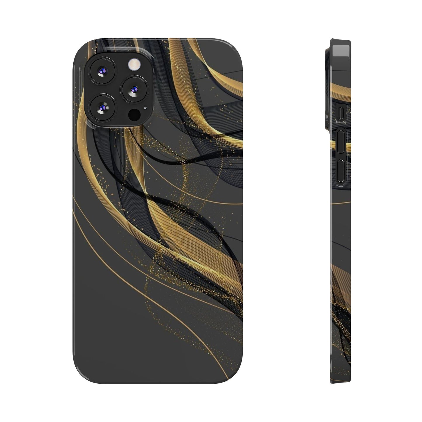 Elegant Abstract Gold Phone Case, Stylish Phone Cover, Slim Case
