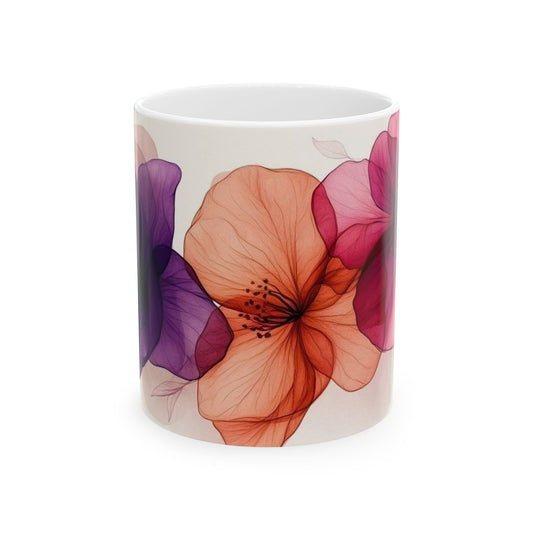 Floral Ceramic Mug, Coffee Mug, Tea Mug