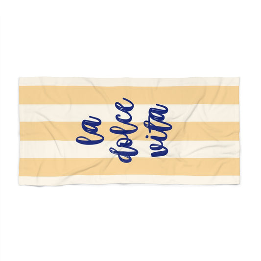 La Dolce Vita Beach Towel - Stylish Summer Essential, Poolside Accessory