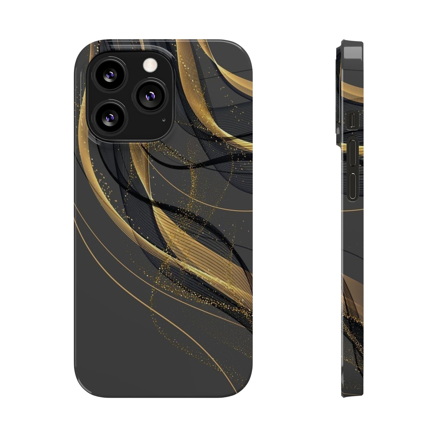 Elegant Abstract Gold Phone Case, Stylish Phone Cover, Slim Case