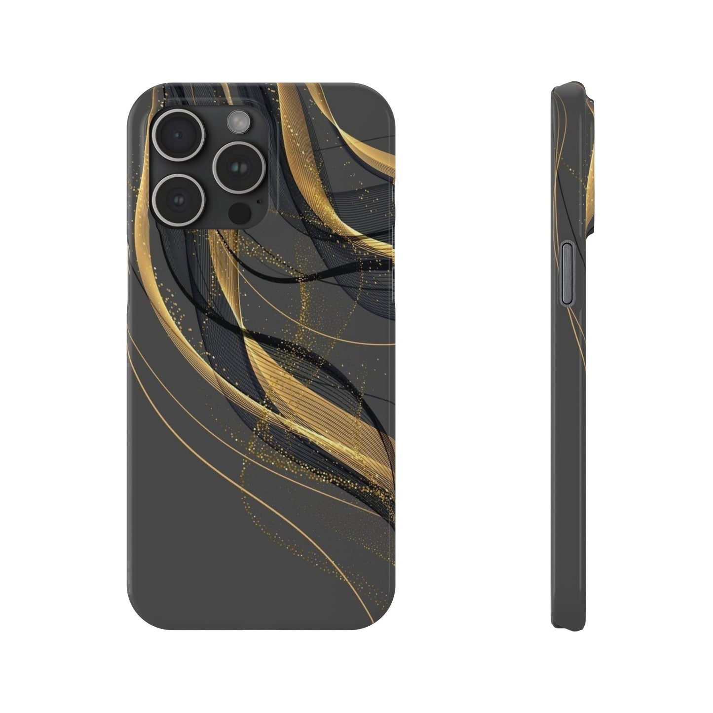 Elegant Abstract Gold Phone Case, Stylish Phone Cover, Slim Case