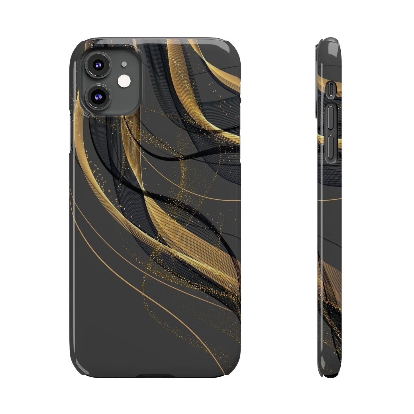 Elegant Abstract Gold Phone Case, Stylish Phone Cover, Slim Case