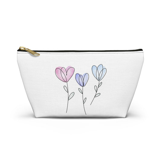 Floral Accessory Pouch, Cute Makeup Bag, Travel Essentials Organizer