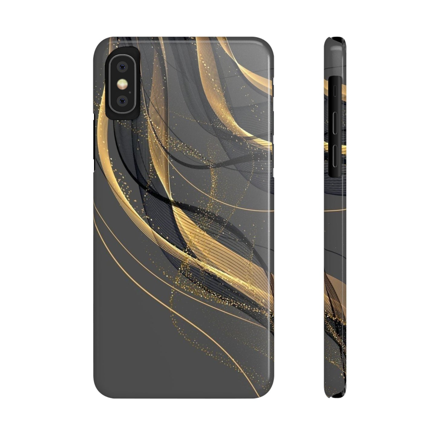Elegant Abstract Gold Phone Case, Stylish Phone Cover, Slim Case