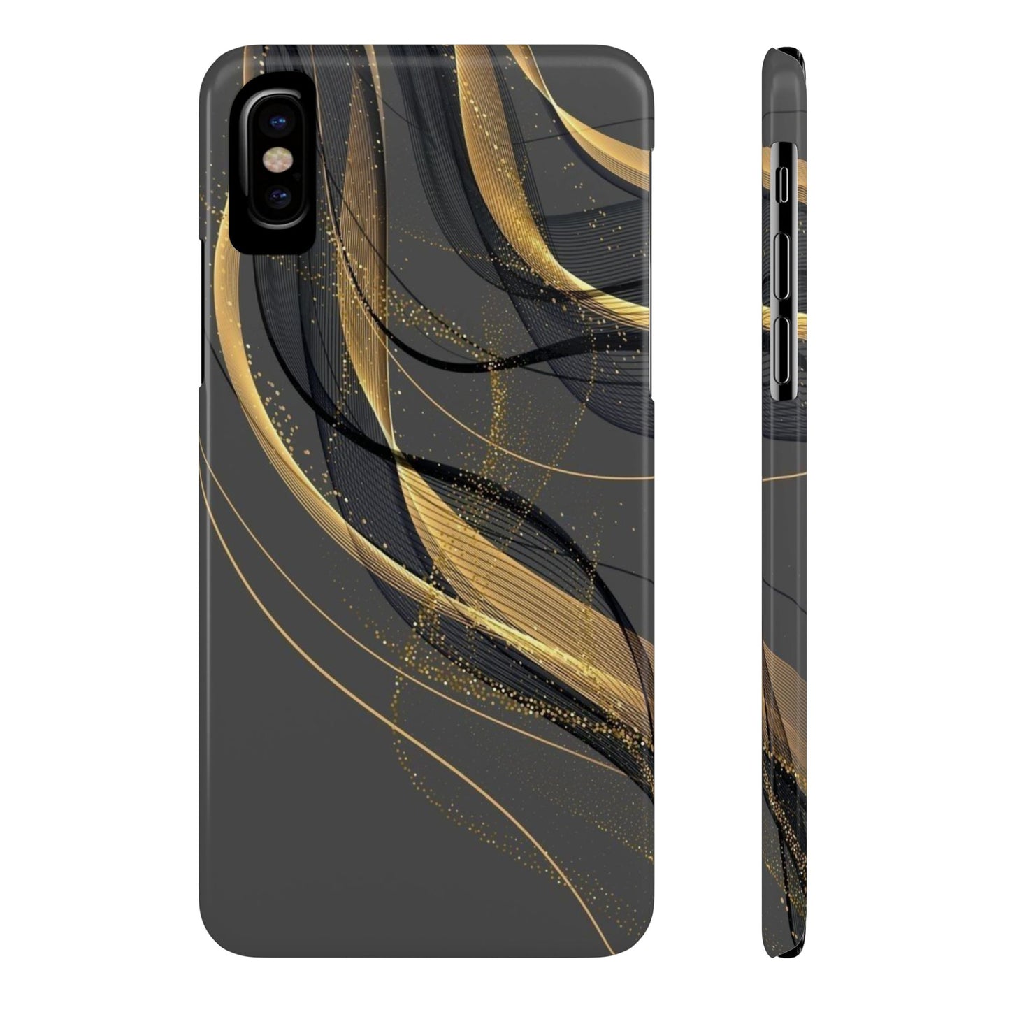 Elegant Abstract Gold Phone Case, Stylish Phone Cover, Slim Case