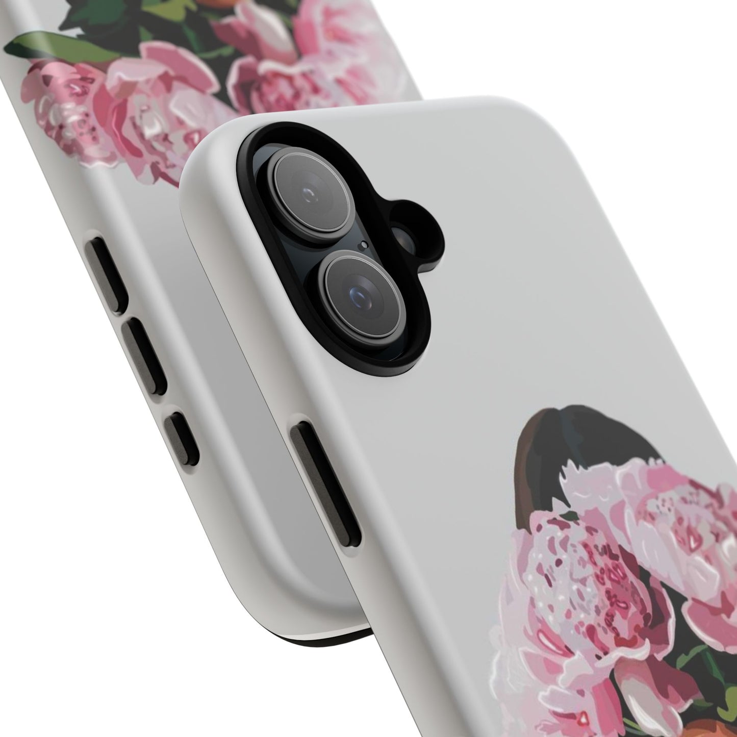 Artistic Phone Case with Floral Design, Durable Phone Cover