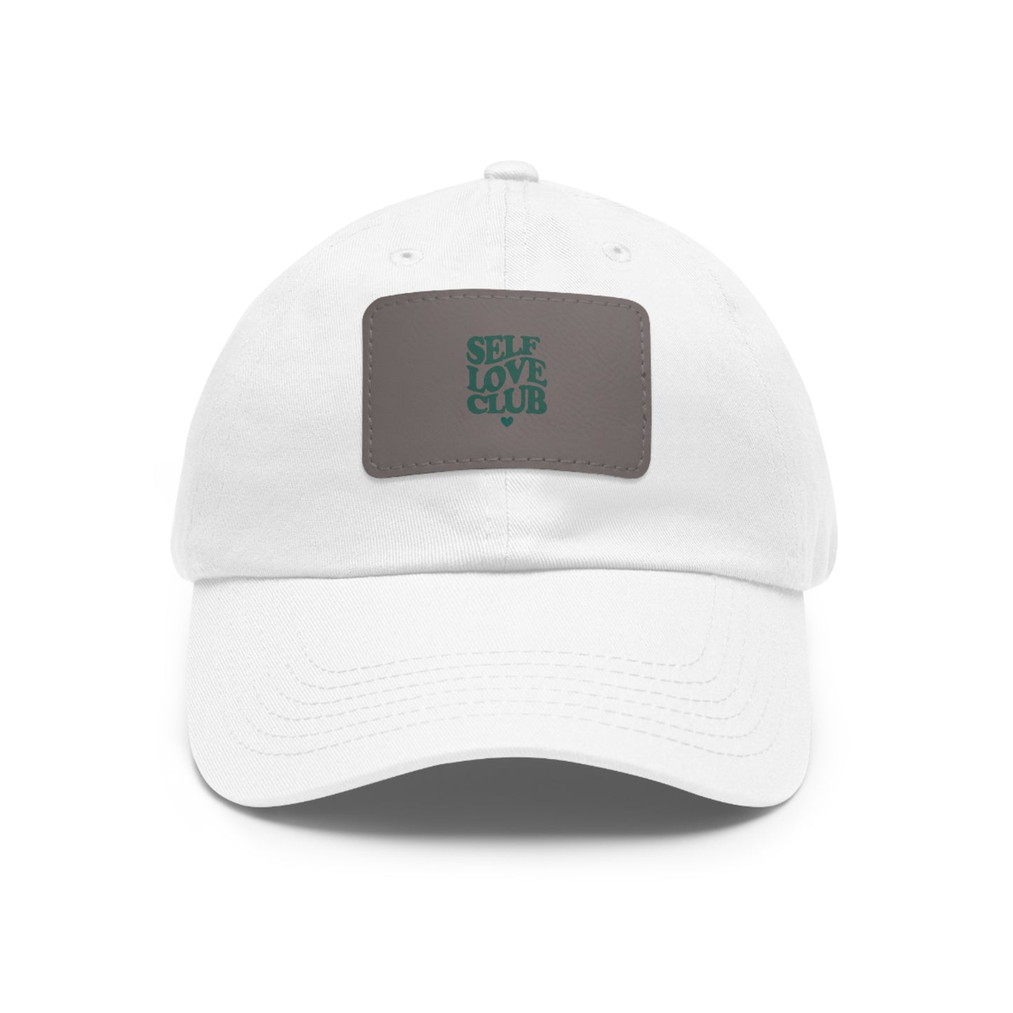 Self Love Club Dad Hat - Black with Leather Patch