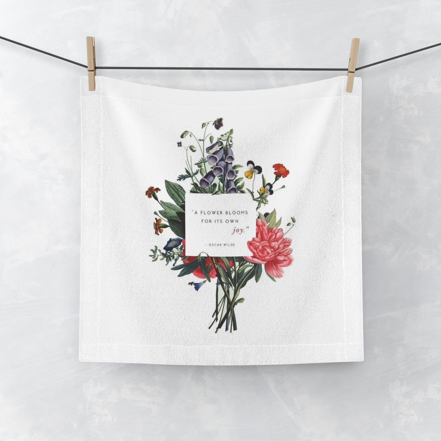 Floral Face Towel - Joyful Blooms, A flower blooms for its own joy - Home Decor