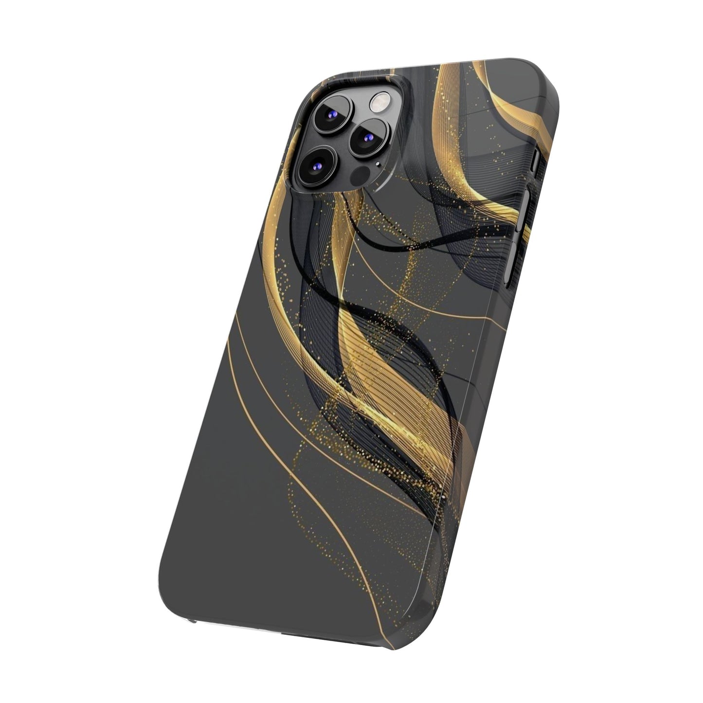 Elegant Abstract Gold Phone Case, Stylish Phone Cover, Slim Case