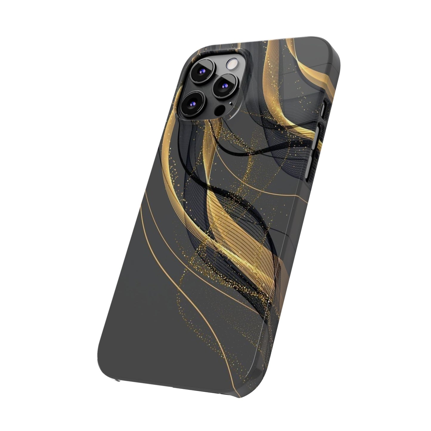 Elegant Abstract Gold Phone Case, Stylish Phone Cover, Slim Case