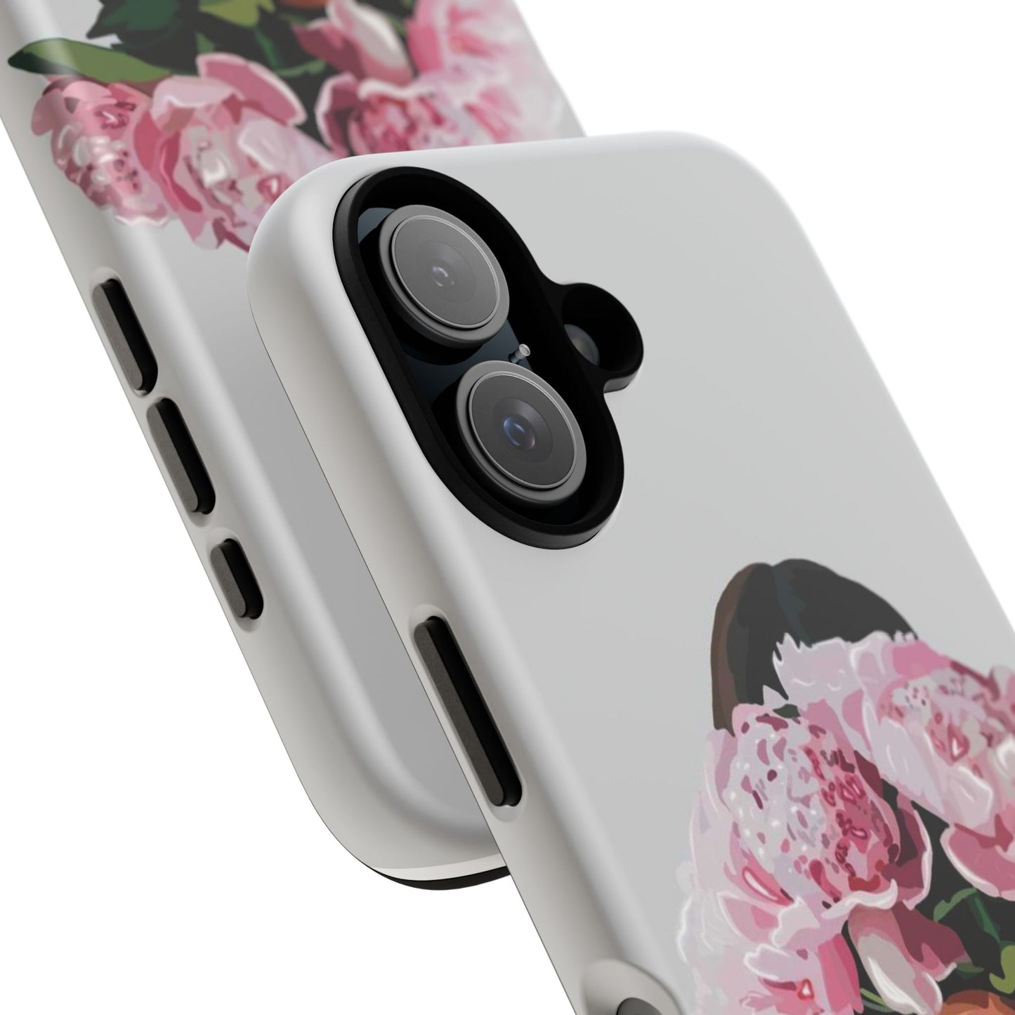 Artistic Phone Case with Floral Design, Durable Phone Cover