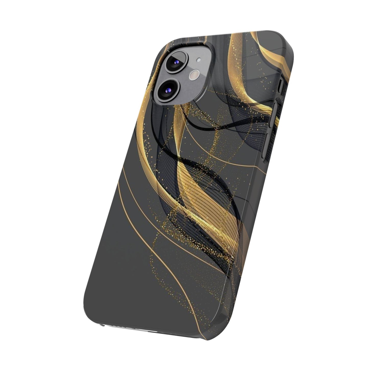 Elegant Abstract Gold Phone Case, Stylish Phone Cover, Slim Case