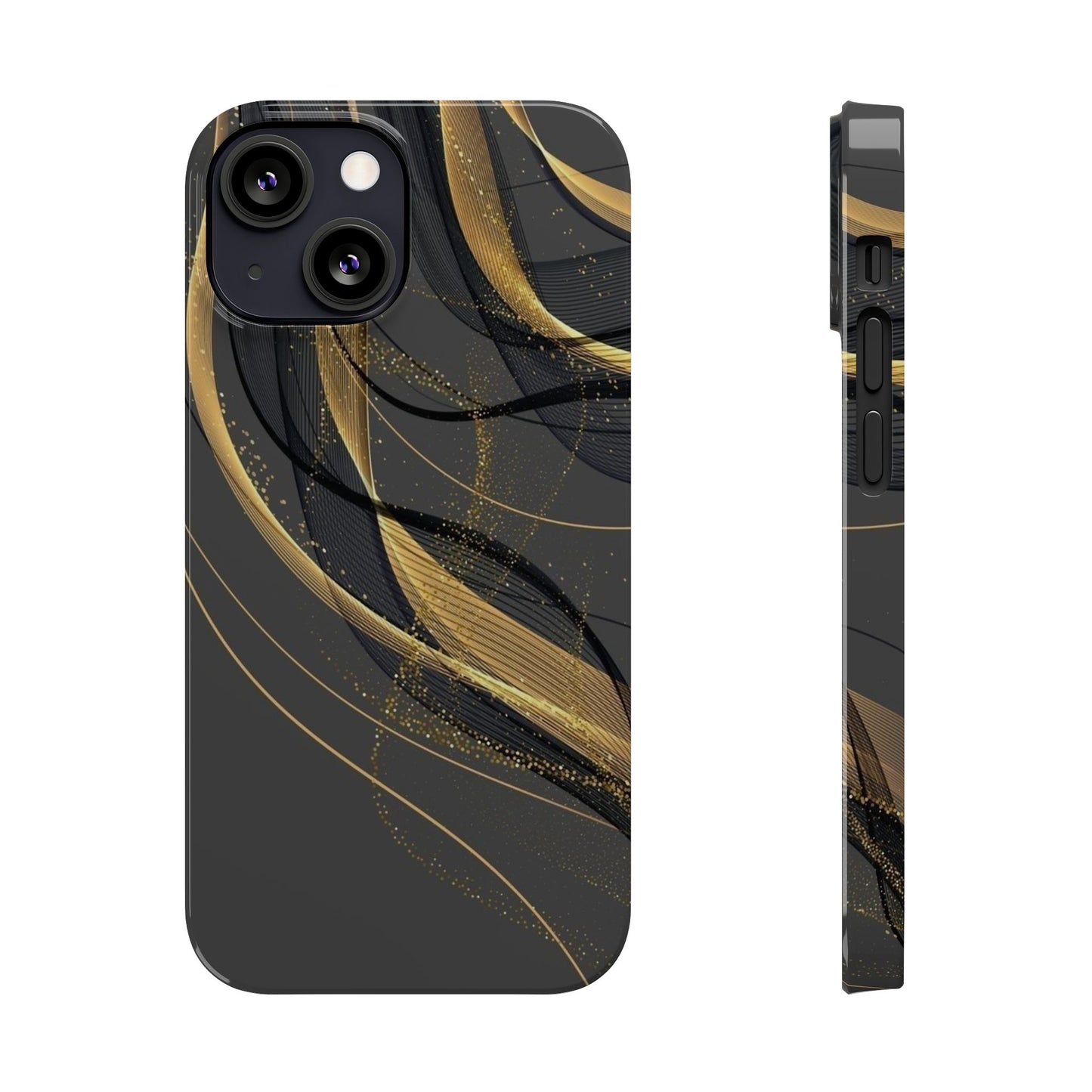 Elegant Abstract Gold Phone Case, Stylish Phone Cover, Slim Case