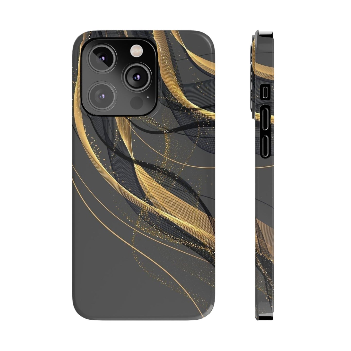 Elegant Abstract Gold Phone Case, Stylish Phone Cover, Slim Case
