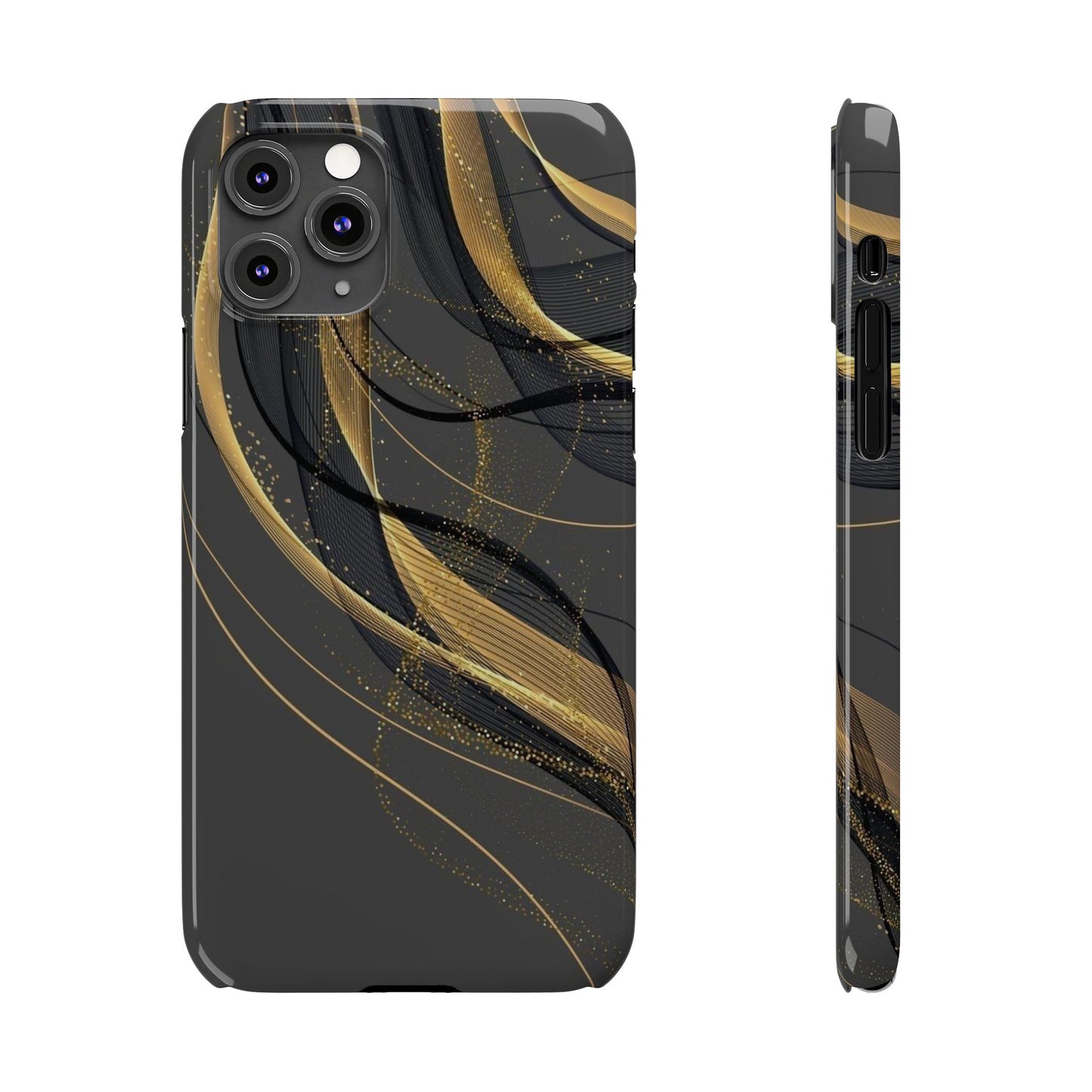 Elegant Abstract Gold Phone Case, Stylish Phone Cover, Slim Case