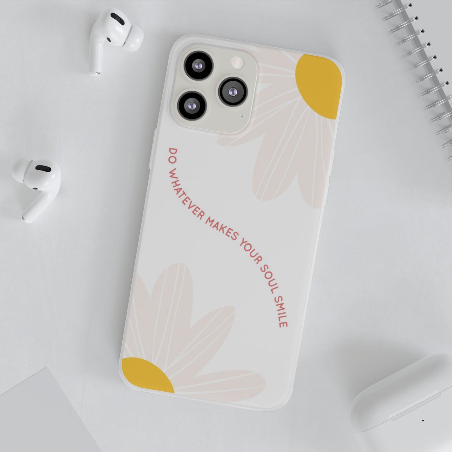 Daisy Flower Quote Flexible Phone Case