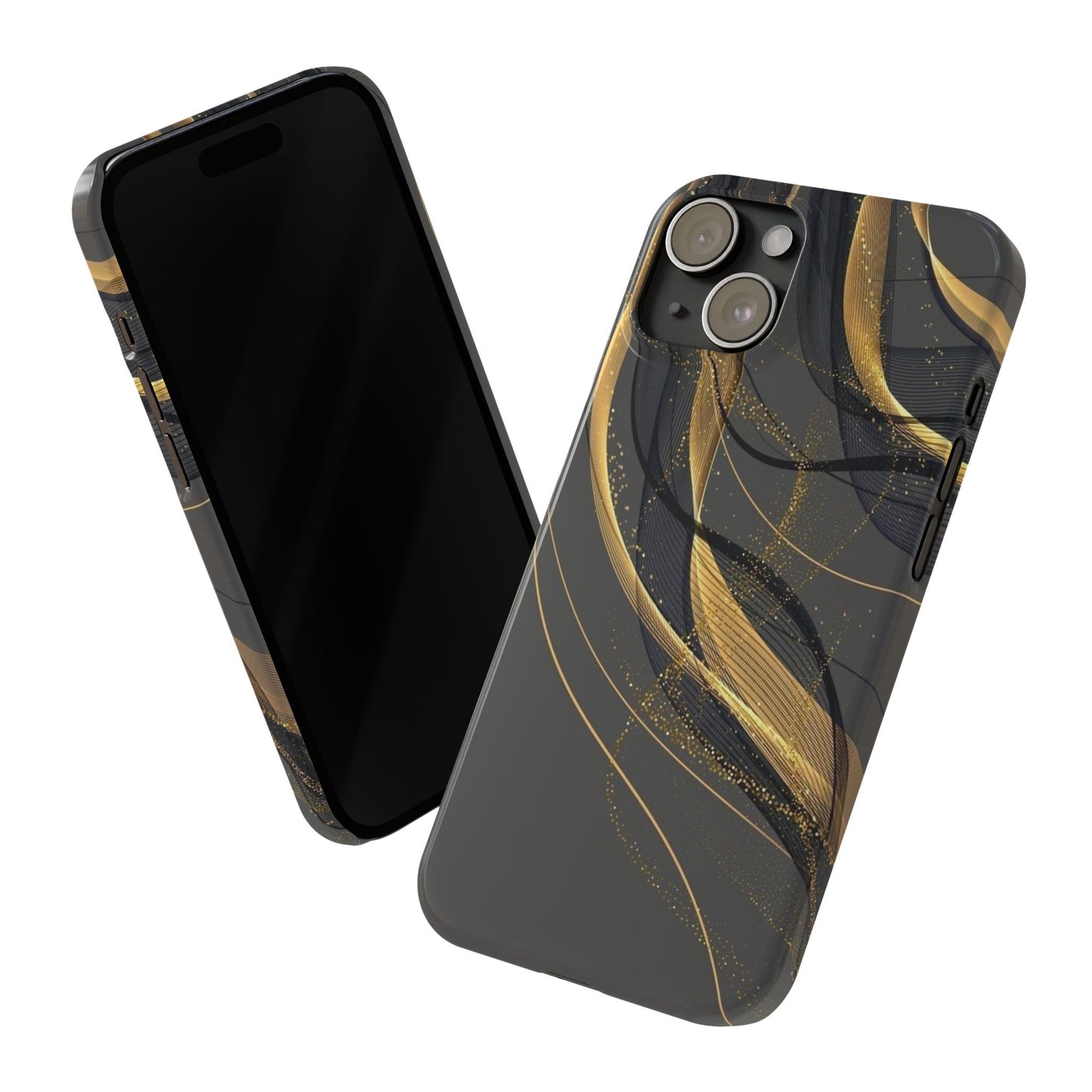 Elegant Abstract Gold Phone Case, Stylish Phone Cover, Slim Case