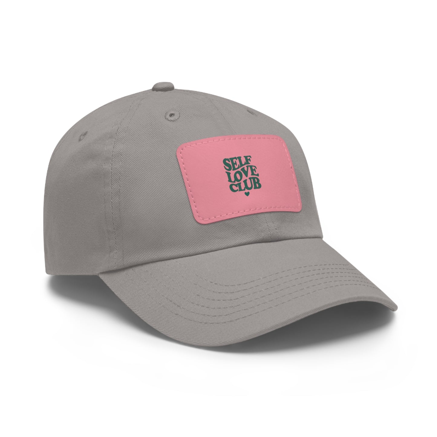 Self Love Club Dad Hat - Black with Leather Patch