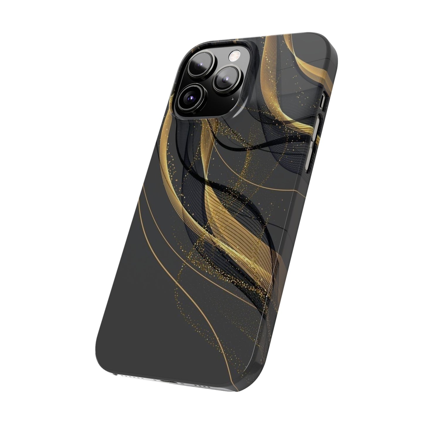 Elegant Abstract Gold Phone Case, Stylish Phone Cover, Slim Case