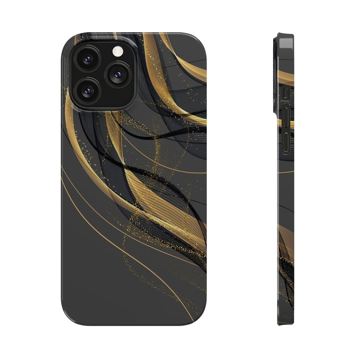 Elegant Abstract Gold Phone Case, Stylish Phone Cover, Slim Case