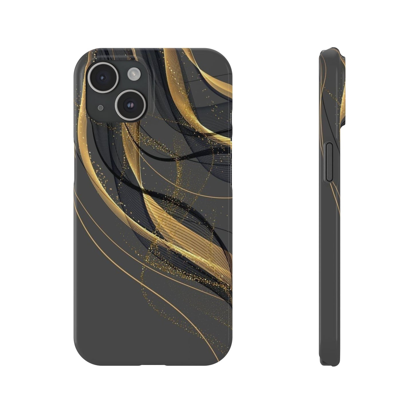 Elegant Abstract Gold Phone Case, Stylish Phone Cover, Slim Case