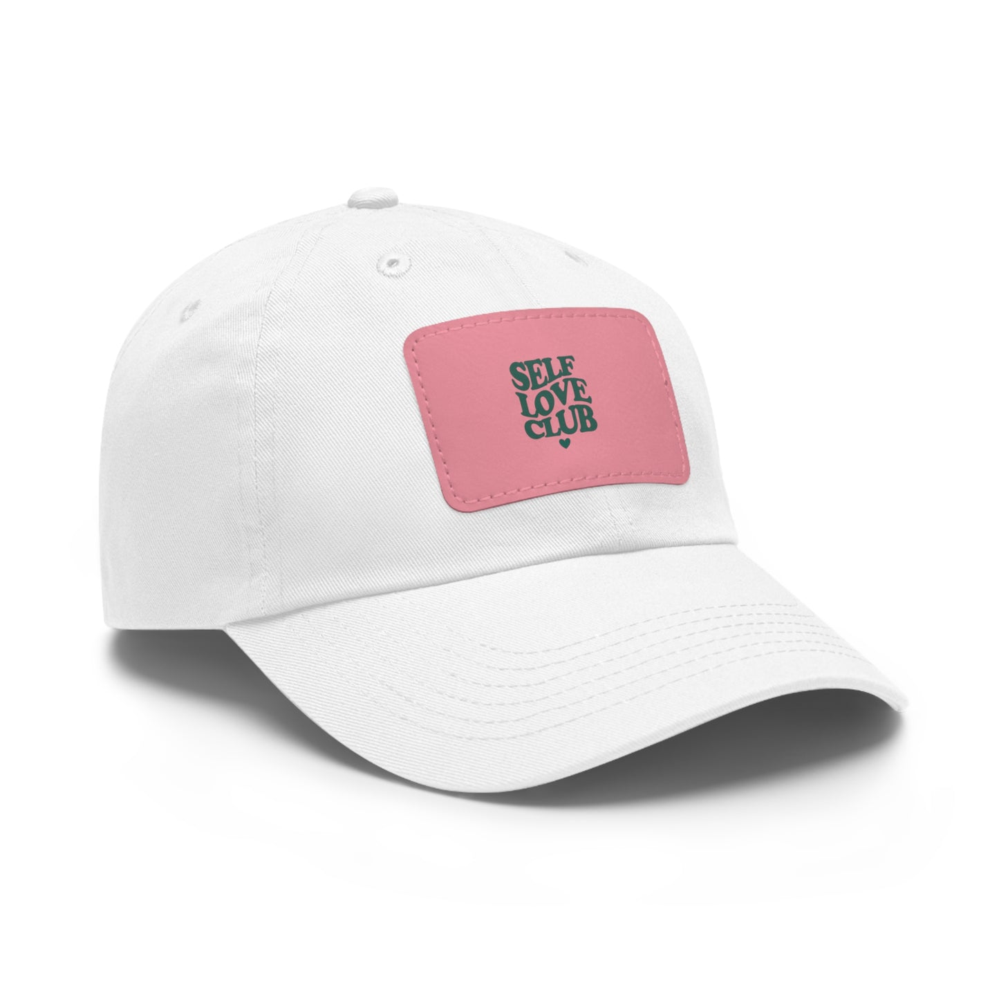 Self Love Club Dad Hat - Black with Leather Patch