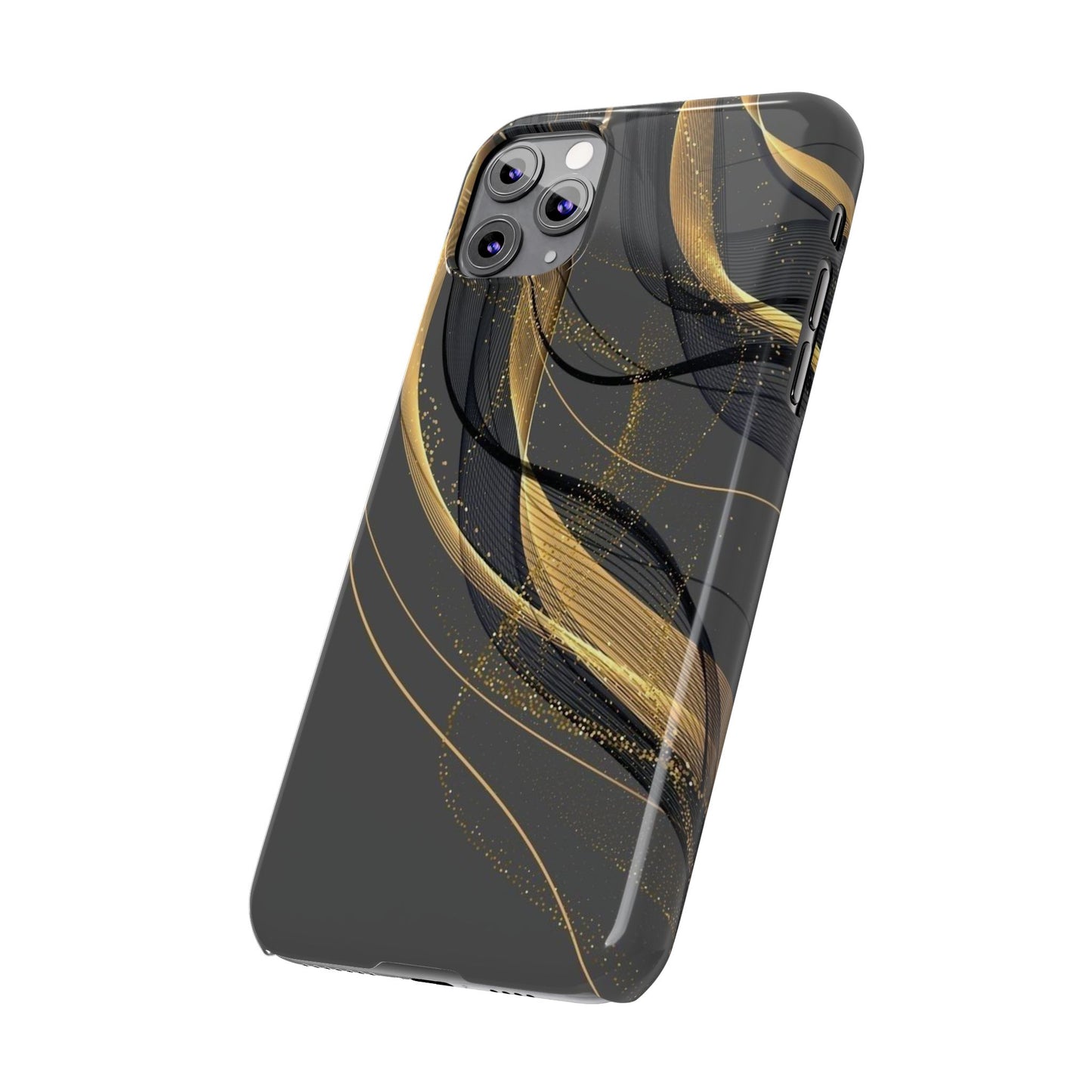 Elegant Abstract Gold Phone Case, Stylish Phone Cover, Slim Case