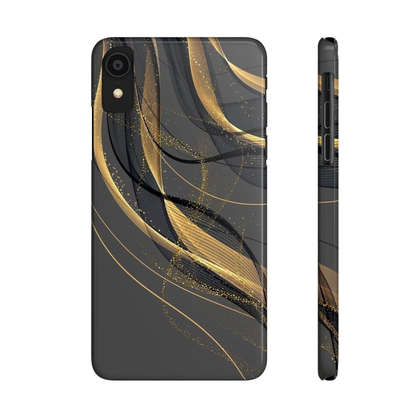 Elegant Abstract Gold Phone Case, Stylish Phone Cover, Slim Case