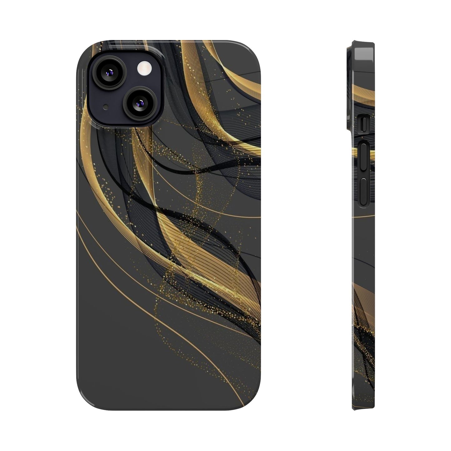 Elegant Abstract Gold Phone Case, Stylish Phone Cover, Slim Case