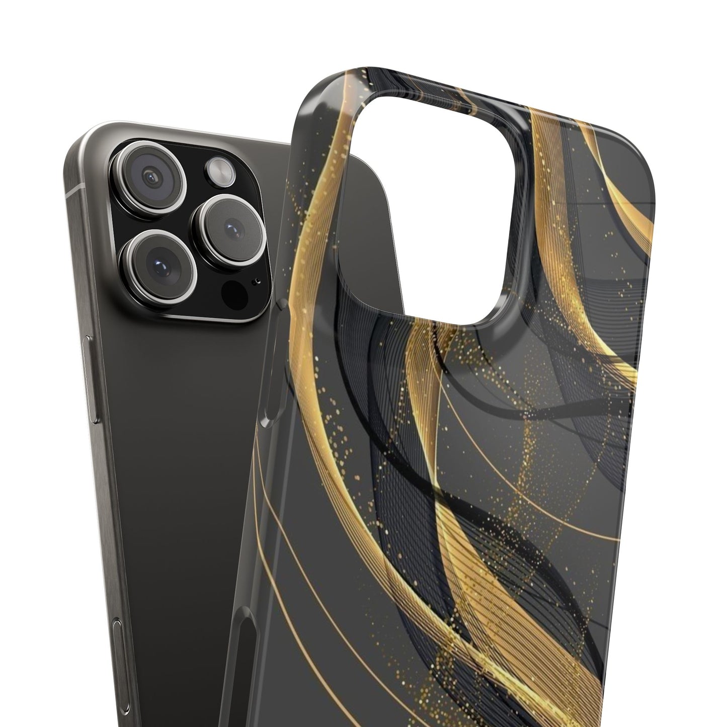 Elegant Abstract Gold Phone Case, Stylish Phone Cover, Slim Case