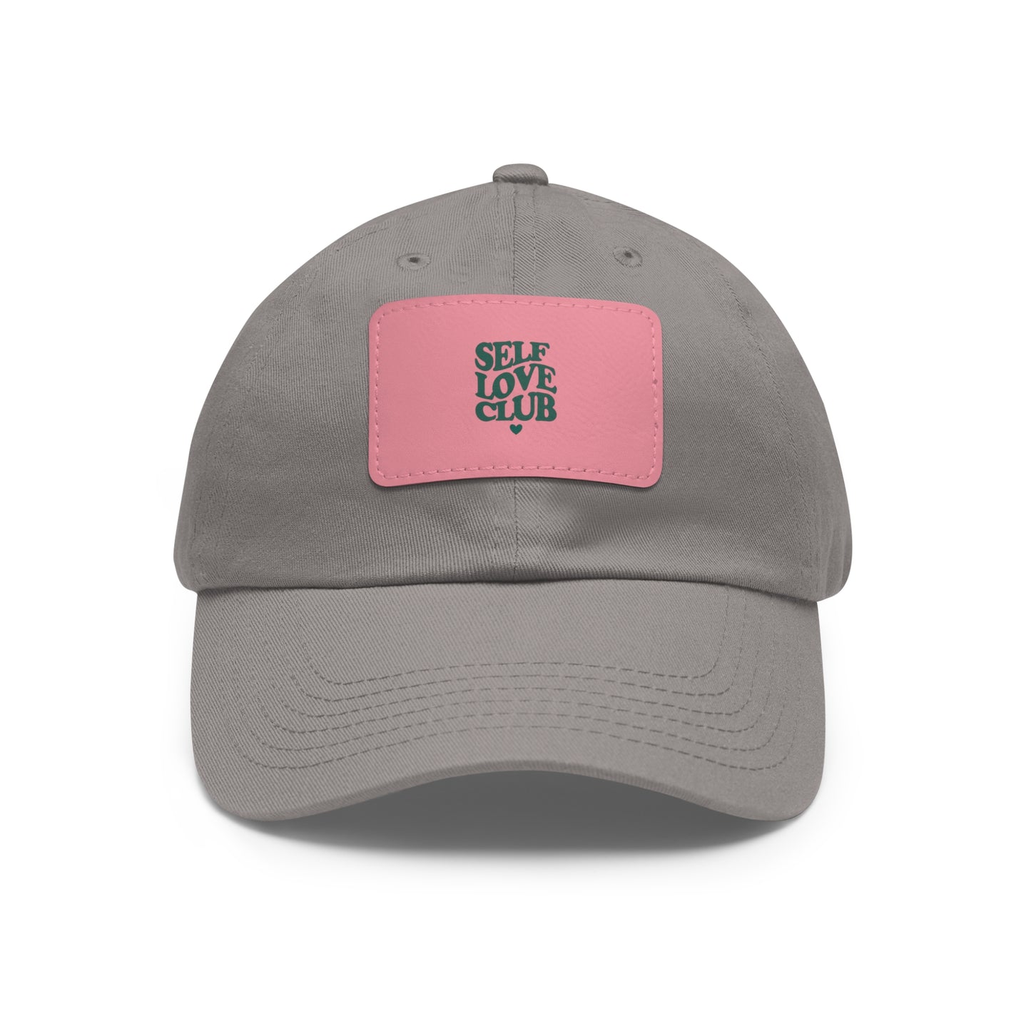 Self Love Club Dad Hat - Black with Leather Patch
