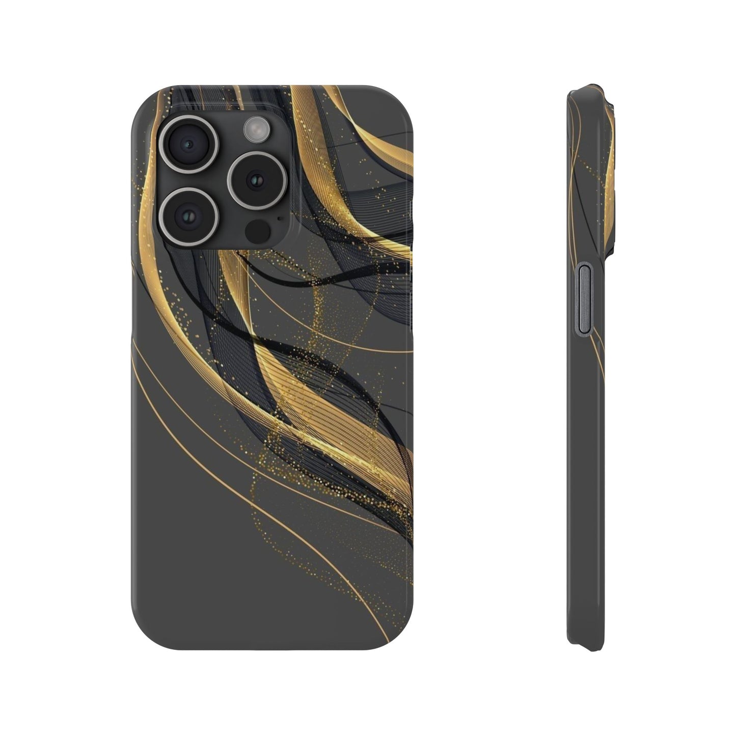 Elegant Abstract Gold Phone Case, Stylish Phone Cover, Slim Case